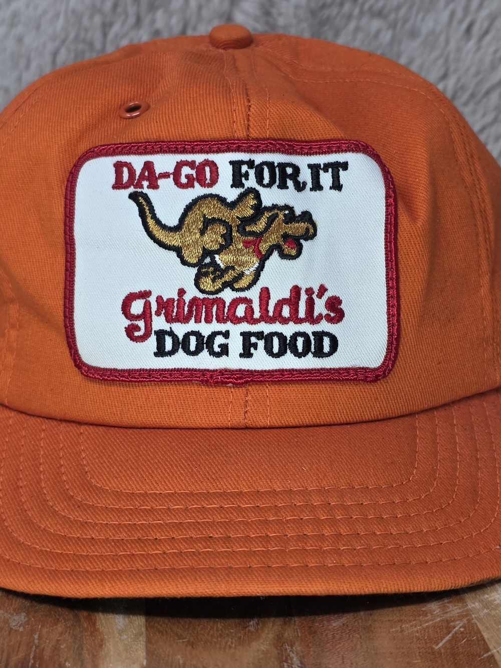 Vintage Dog Food Orange Pet Cap - 'Da-Go For It'